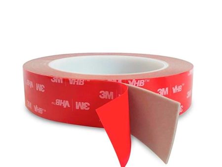 Light Solutions - 3M VHB Dobbeltklæbende Tape - 25mm Bredt - 5m - Gennemsigtig For Sale