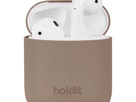 Holdit  Silikone Cover Til AirPods (1 & 2. gen.) - Mocha Brown Online