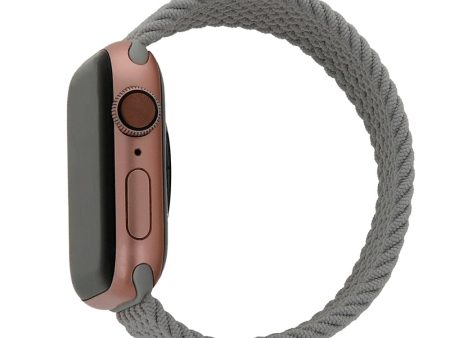 Apple Watch (38 40 SE 41 42mm) Elastisk Stof Rem - Str. S - Grå Online now