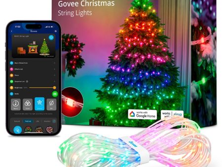 Govee Christmas Lights Smart Home Lyskæde - 20m - Flerfarvet Lys For Sale