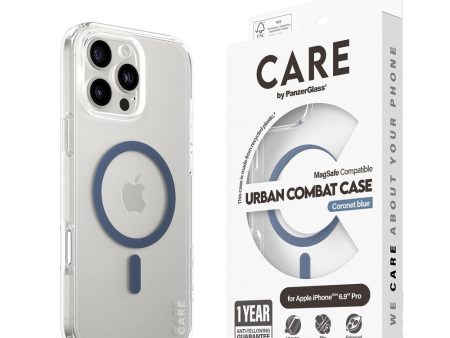 CARE by PanzerGlass iPhone 16 Pro Max FLAGSHIP Urban Combat Case - MagSafe Kompatibel - Transparent   Coronet Blue Online Sale