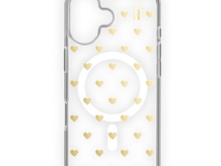 iDeal Of Sweden iPhone 16 Clear Case - MagSafe Kompatibel - Golden Hearts on Sale