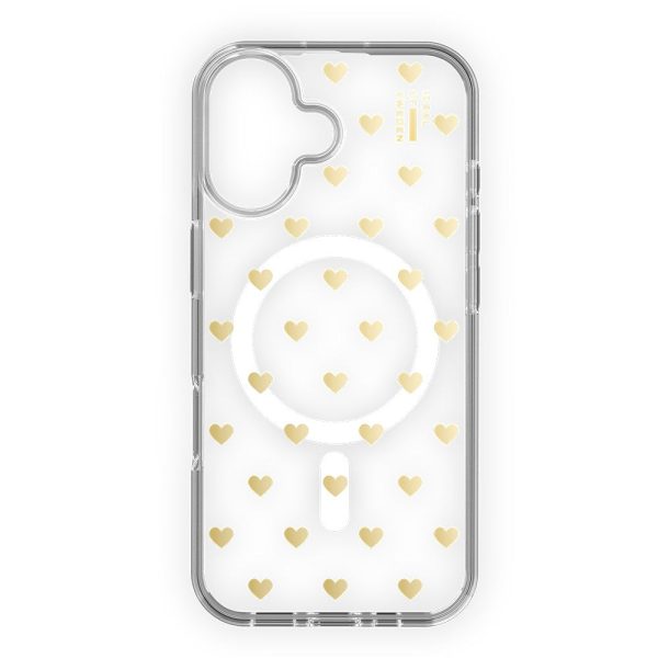 iDeal Of Sweden iPhone 16 Clear Case - MagSafe Kompatibel - Golden Hearts on Sale