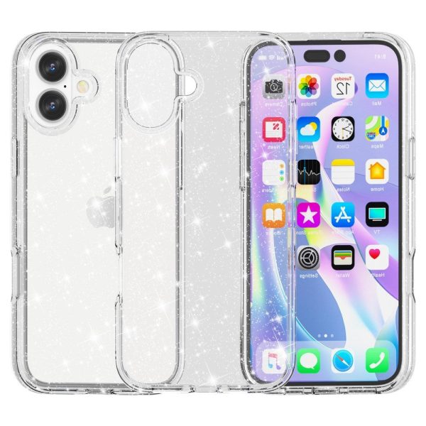 EIDERWOOD iPhone 16 Hybrid Plastik Cover - Hvid Glitter For Cheap