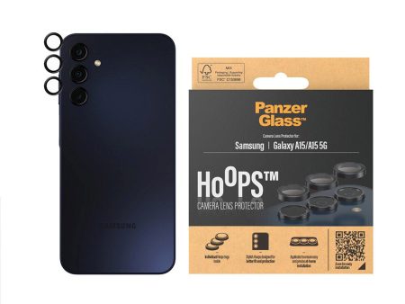 Samsung Galaxy A15   A15 (5G) PanzerGlass Hoops - Kamerabeskyttelse - Gennemsigtig   Sort Fashion