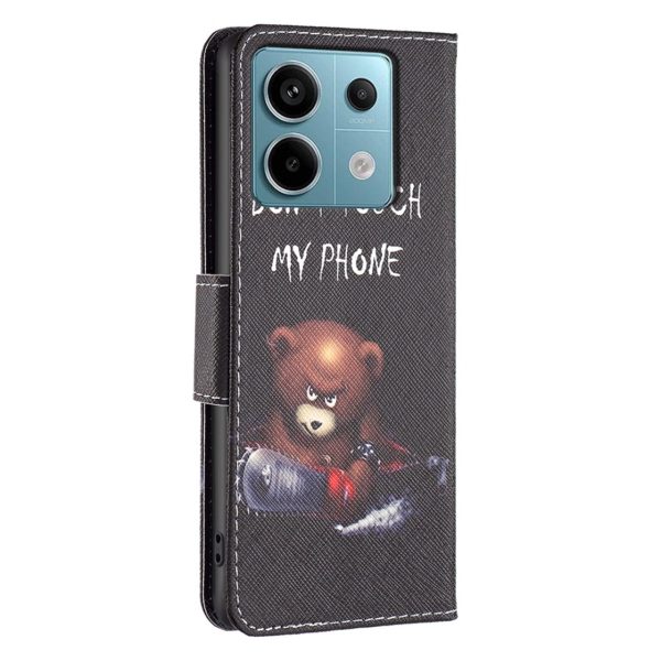 EIDERWOOD Xiaomi Redmi Note 13 Pro (4G)   Poco M6 Pro Læder Cover m. Pung & Print -  Don t Touch My Phone  Bjørn Online Hot Sale