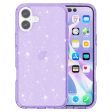 EIDERWOOD iPhone 16 Hybrid Plastik Cover - Lilla Glitter For Sale