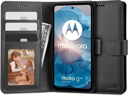 Motorola Moto G04   G24   G24 Power Tech-Protect Wallet m. Pung - Sort Online Sale