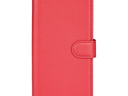 Sony Xperia 1 V Litchi Læder Cover m. Pung - Rød Online Hot Sale