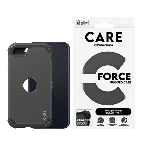 CARE by PanzerGlass iPhone SE (2020   2022) Fashionable FORCE Case - MagSafe Kompatibel - Sort Discount