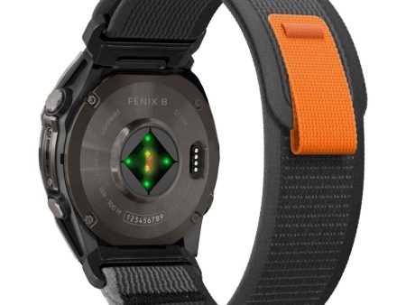 Universal Garmin 26mm QuickFit Tech-Protect Nylon Stof Rem - Sort   Orange Online Hot Sale