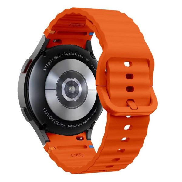 Samsung Galaxy Watch 4   5   6   7   FE Tech-Protect Silicone Sport Urrem - Orange For Discount