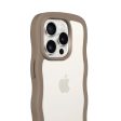 Holdit iPhone 14 Pro Max Wavy Case - Mocha Brown   Transparent For Cheap