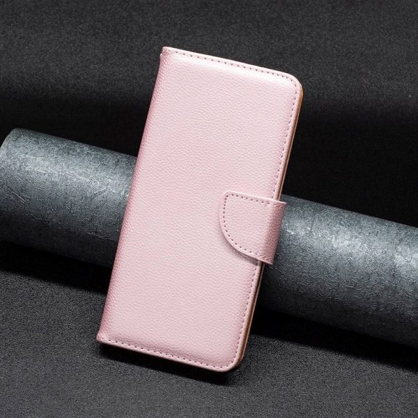 Nothing Phone (1) Imiteret Læder Flip Cover m. Pung & Strop - Rose Gold For Sale