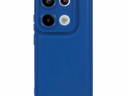 EIDERWOOD Xiaomi Redmi Note 13 Pro (4G)   Poco M6 Pro Fleksibelt Plastik Cover m. Læderbetrukket Pude - Blå For Cheap