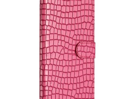 EIDERWOOD Samsung Galaxy A06 Flip Cover m. Krokodille Tekstur - Vegansk Læder - Pink Sale