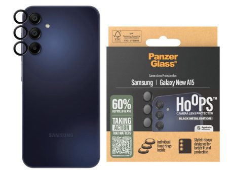 Samsung Galaxy A16 PanzerGlass Hoops - Kamerabeskyttelse - Gennemsigtig   Sort Online Hot Sale