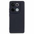 EIDERWOOD Xiaomi Redmi Note 13 Pro (4G)   Poco M6 Pro Fleksibelt Plastik Cover m. Læderbetrukket Pude - Sort For Sale