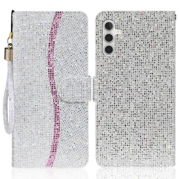 EIDERWOOD Samsung Galaxy S24   S25 Glimmer Flip Cover m. Kortholder og Ståfunktion - Sølv For Discount