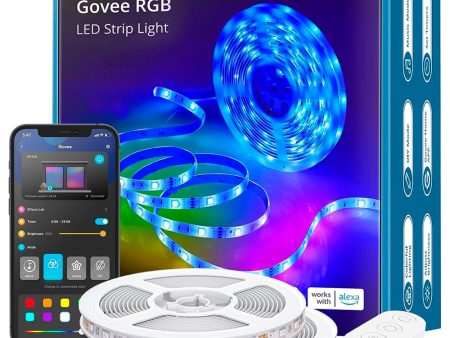 Govee RGB Smart Wi-Fi + Bluetooth LED Strip Lights - 2x5m - Hvid Online