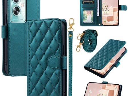 EIDERWOOD OnePlus Nord N30 SE (5G)   Oppo A79 (5G)   A2 (5G) Læder Flip Cover m. Strop & Crossbody Taske Funktion - Grøn Discount