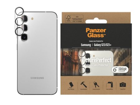 Samsung Galaxy S23   S23+ (Plus) PanzerGlass PicturePerfect - Kamerabeskyttelse - Gennemsigtig   Sort Sale