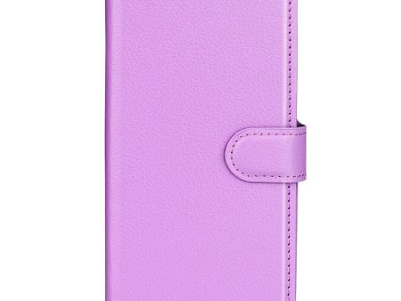 Sony Xperia 1 V Litchi Læder Cover m. Pung - Lilla Online Sale