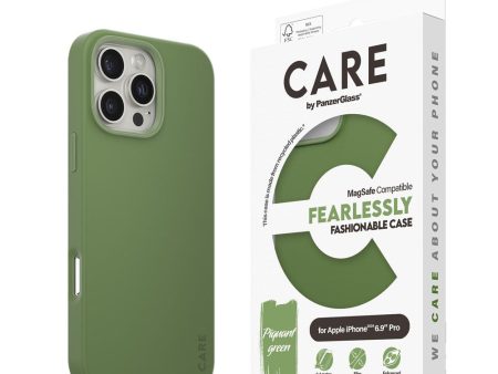 CARE by PanzerGlass iPhone 16 Pro Max FASHION Fearlessly Fashionable Case - MagSafe Kompatibel - Piquant Green For Sale