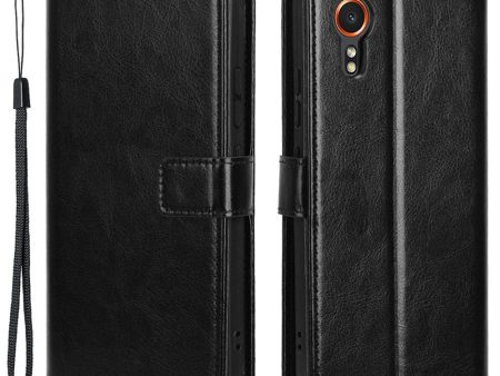 EIDERWOOD Samsung Galaxy Xcover 7 Blankt Læder Cover m. Pung & Strop - Sort Online Sale