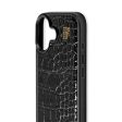 iDeal Of Sweden iPhone 16 Vegan Leather Case - Black Croco Online Sale