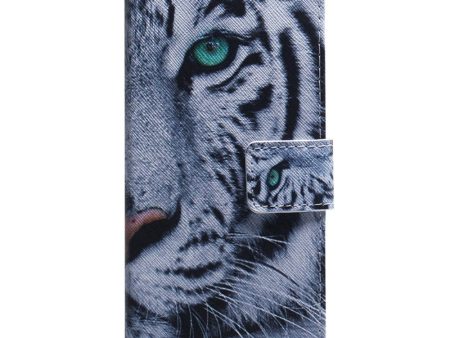 Nokia C22 Læder Cover m. Pung & Print - Tiger Cheap