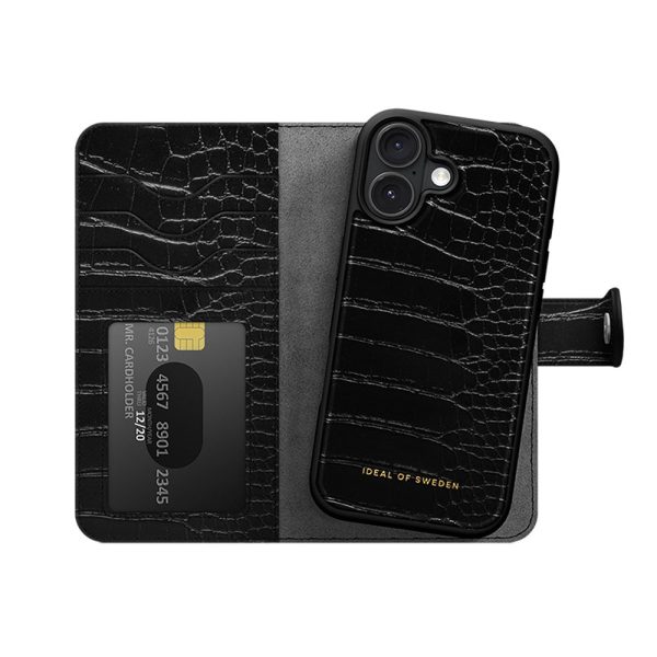 iDeal Of Sweden iPhone 16 Magnet Wallet+ - Croco For Cheap