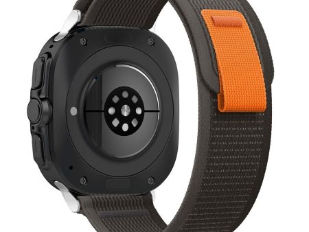 Samsung Galaxy Watch Ultra (47mm) Tech-Protect Nylon Urrem - Sort   Orange Hot on Sale