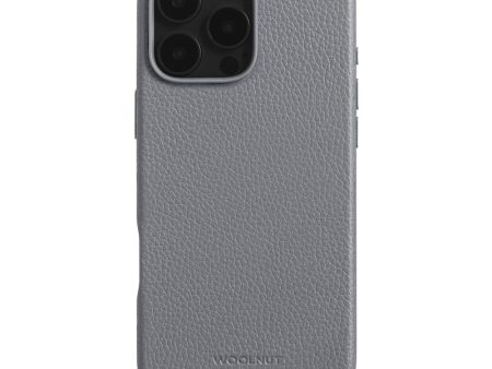 WOOLNUT iPhone 16 Pro Max Ægte Læder Cover - MagSafe Kompatibel - Grå Online