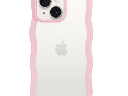 Holdit iPhone 15 Plus   14 Plus Wavy Case - Pink   Transparent Fashion