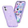 EIDERWOOD iPhone 16 Hybrid Plastik Cover - Lilla Glitter For Sale