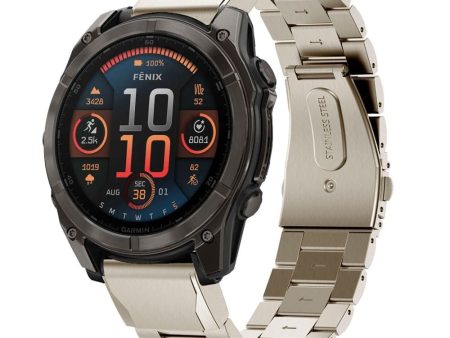 Universal Garmin 26 mm QuickFit Rem Tech-Protect Rustfri Stål Rem - Sølv Online Sale