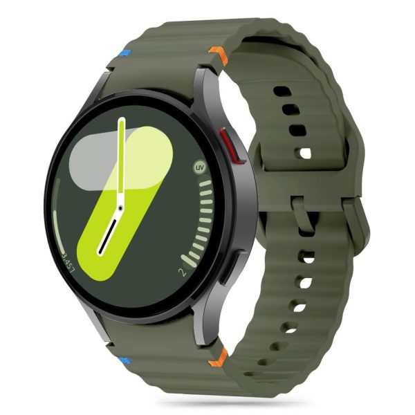 Samsung Galaxy Watch 4   5   6   7   FE Tech-Protect Silicone Sport Urrem - Mørkegrøn Online Sale