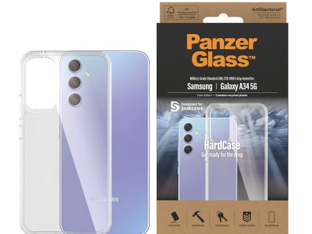 Samsung Galaxy A34 (5G) Cover PanzerGlass HardCase Antibakteriel - Gennemsigtig For Cheap