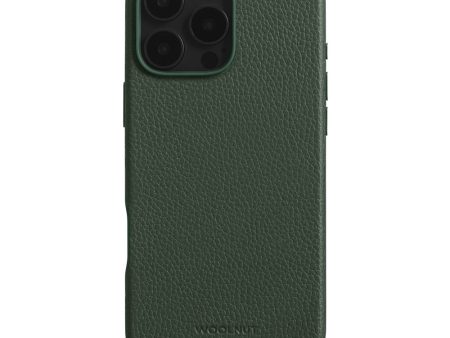 WOOLNUT iPhone 16 Pro Max Ægte Læder Cover - MagSafe Kompatibel - Grøn Sale