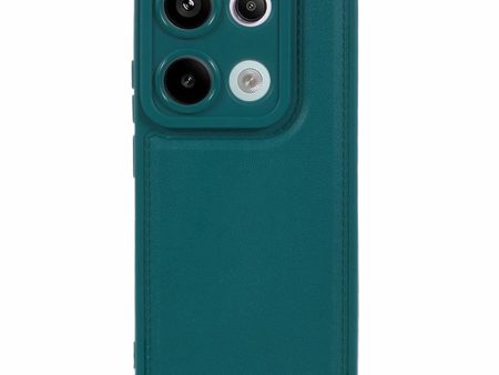 EIDERWOOD Xiaomi Redmi Note 13 Pro (4G)   Poco M6 Pro Fleksibelt Plastik Cover m. Læderbetrukket Pude - Grøn Supply