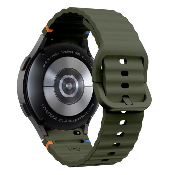 Samsung Galaxy Watch 4   5   6   7   FE Tech-Protect Silicone Sport Urrem - Mørkegrøn Online Sale