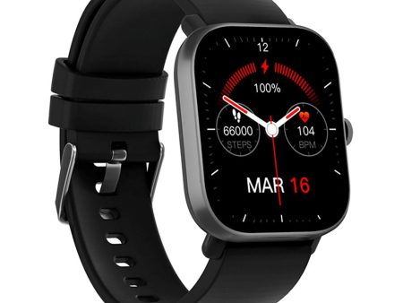 Sinox Lifestyle Square Smartwatch m. Pulsmåler & Skridttæller - Sort Online now