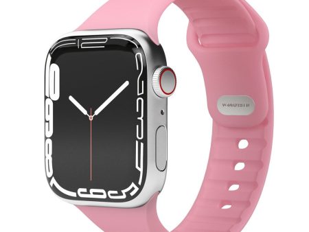 Apple Watch (38 40 SE 41 42mm) Vonmählen Classic Band 2 Genanvendt Silikone Rem - Lyserød Online