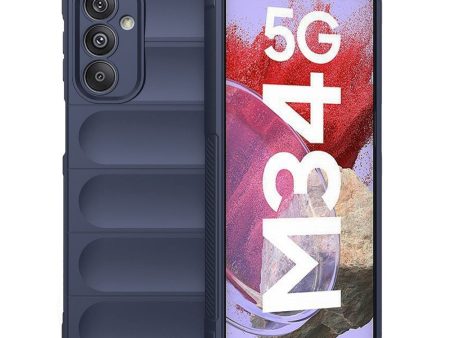 Samsung Galaxy M34 (5G)   F34 (5G) Fleksibelt Plastik Cover - Mørkeblå Hot on Sale