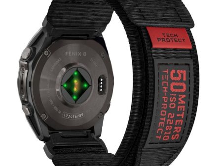 Universal Garmin 22mm QuickFit Tech-Protect Scout Pro Stof Rem - Sort Sale