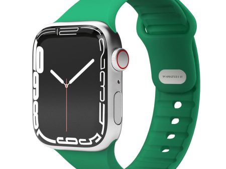 Apple Watch (42 44 SE 45 46 49mm) Vonmählen Classic Band 2 Genanvendt Silikone Rem - Grøn Online