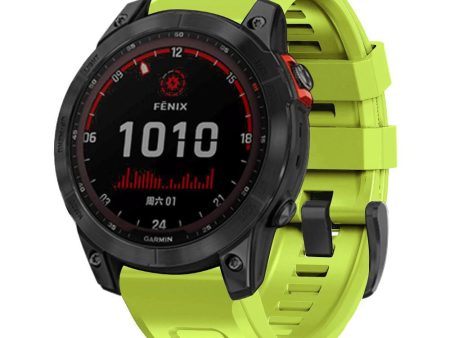 Universal Garmin 26mm QuickFit Tech-Protect Icon Band Silikone Rem - Grøn Online Sale