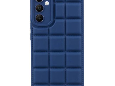 Samsung Galaxy A05s Fleksibelt Plastik Cover m. Jakke Tekstur - Blå Hot on Sale