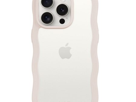 Holdit iPhone 14 Pro Max Wavy Case - Light Beige   Transparent Supply